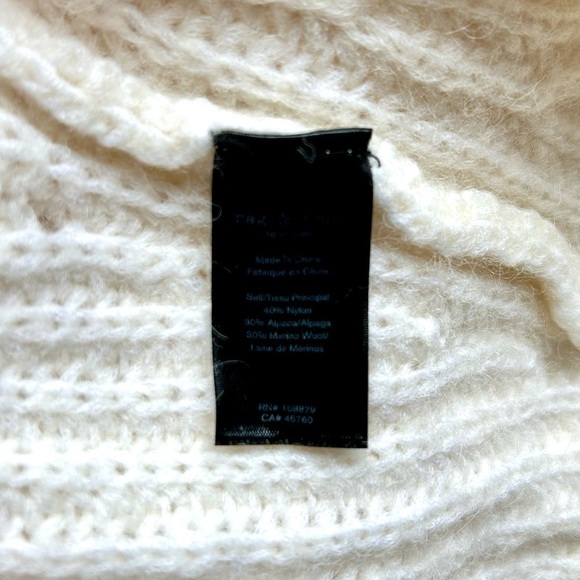 Rag & Bone Joseph Alpaca Turtleneck Oversized Sweater Ivory Cream White Size M - Picture 16 of 16